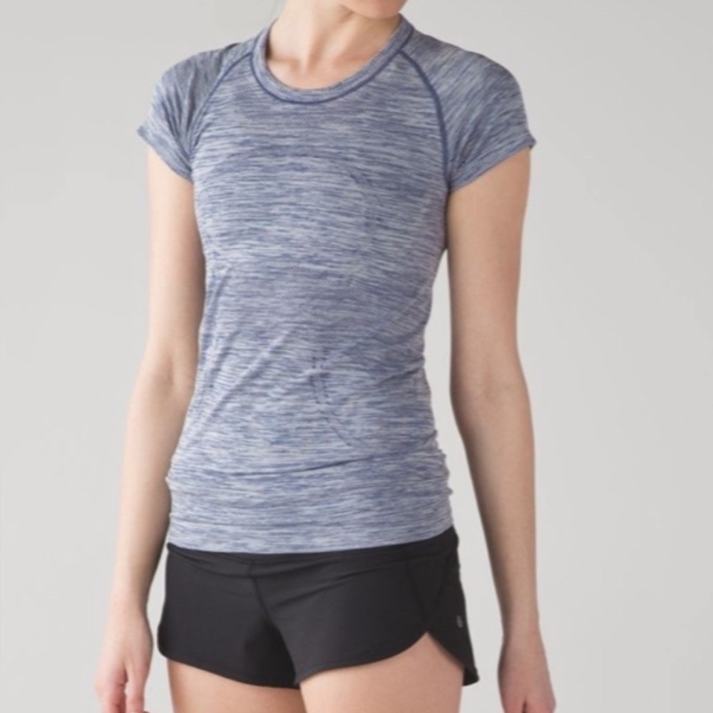 Lululemon Heathered Hero Blue Swiftly Tech Short Sleeve